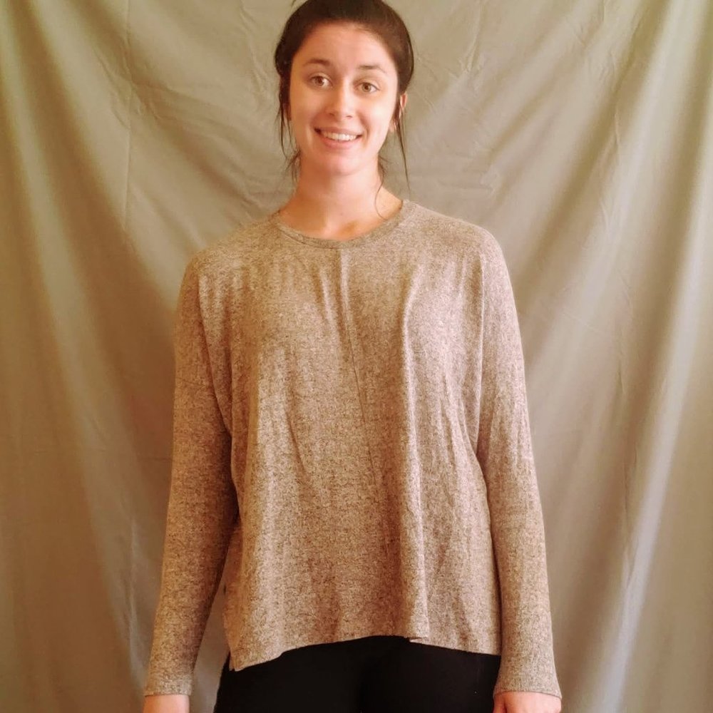 blush pink long-sleeve cotton tunic